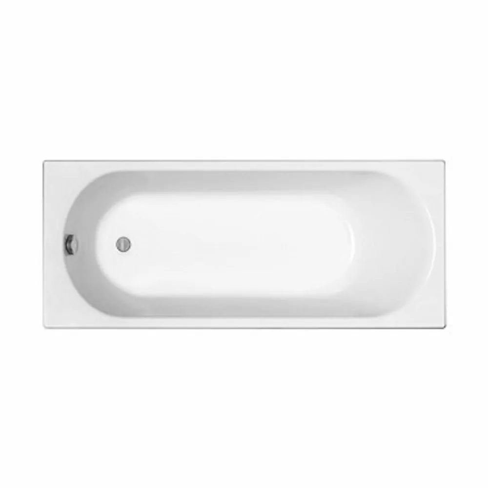 Kolo by Geberit Opal Plus 160 x 70 cm Baignoire droite avec pieds 180 L en acrylique, blanc (XWP1260000)