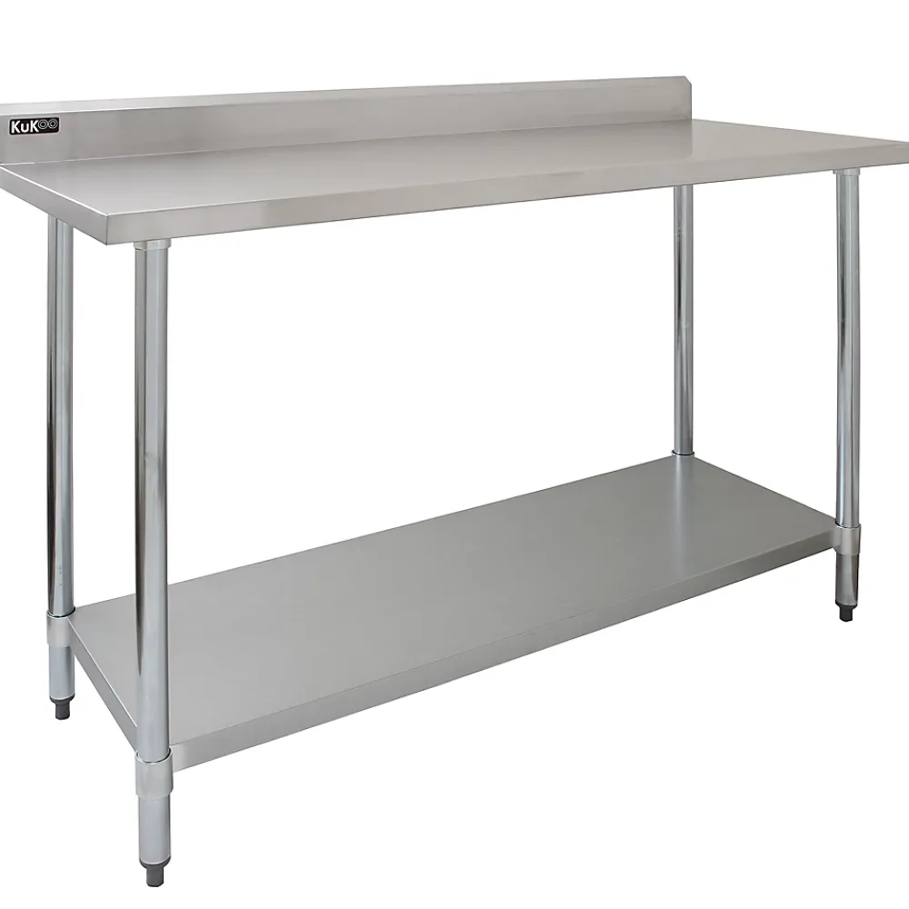 Plan De Travail Buanderie|MonsterShop KuKoo Table de Travail en Inox - 150 x 60 x 90 xm