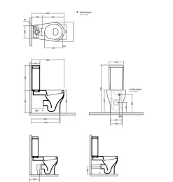 Kiamami Valentina La Cuvette Des Toilettes Avec Réservoir De Chasse D'eau Monobloc Et Installation De La Chasse D'eau.
