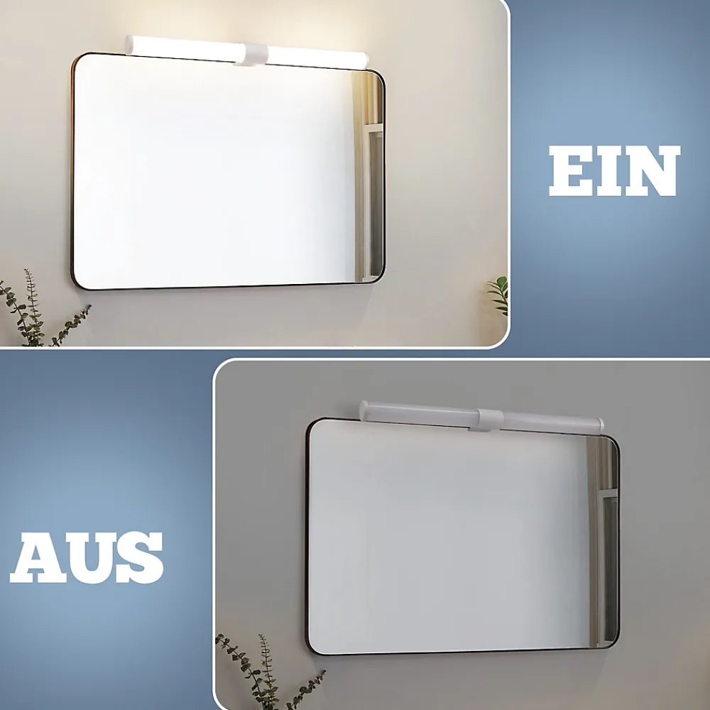 Nettlife Lampe de miroir de salle de bain LED 40 cm 6 W IP44 4 000 K