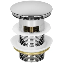 Luxebath Lavabo à encastrer noir mat céramique bouchon de vidange argent