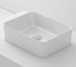 Poalgi Lavabo à poser RT4030 céramique 40,5x13x30 cm blanc
