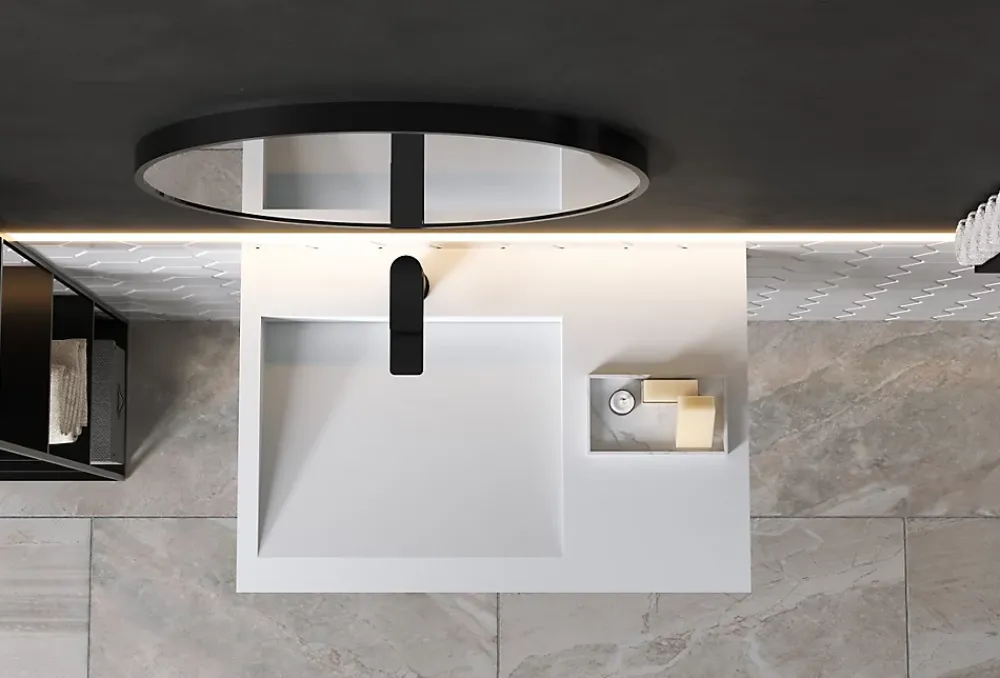 Bernstein Lavabo / vasque à suspendre 74x50x13cm en fonte minérale - PB2014