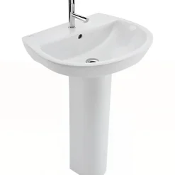 Lavabo|Sanindusa Lavabo 50cm mural céramique traditionnelle Easy blanc
