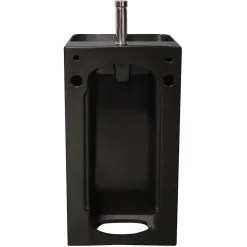 Homesight Lavabo colonne en céramique à poser, l.46 x H.85 x P.34 cm, noir, Elmo