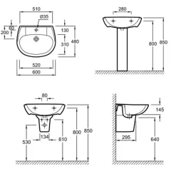 Lavabo|Jacob Delafon Lavabo céramique Brive