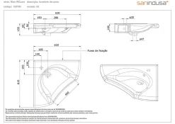 Sanindusa Lavabo d'angle mural PMR extra plat normes handicapé porcelaine vitrifée NewWCCare blanc