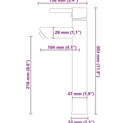 Helloshop26 Lavabo de bain avec robinet et verre transparent