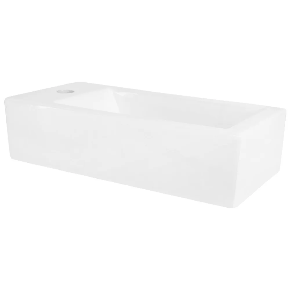 Ml-Design Lavabo de salle de bain vasque à poser toilette blanc en céramique 510 x 250 mm