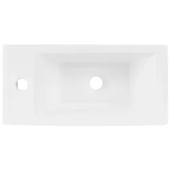 Ml-Design Lavabo de salle de bain vasque à poser toilette blanc en céramique 510 x 250 mm
