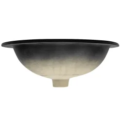Vasque À Encastrer|Luxebath Lavabo en ceramique noir mat vasque encastre pour salle de bain 570x485x195 mm