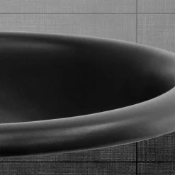 Vasque À Encastrer|Luxebath Lavabo en ceramique noir mat vasque encastre pour salle de bain 570x485x195 mm