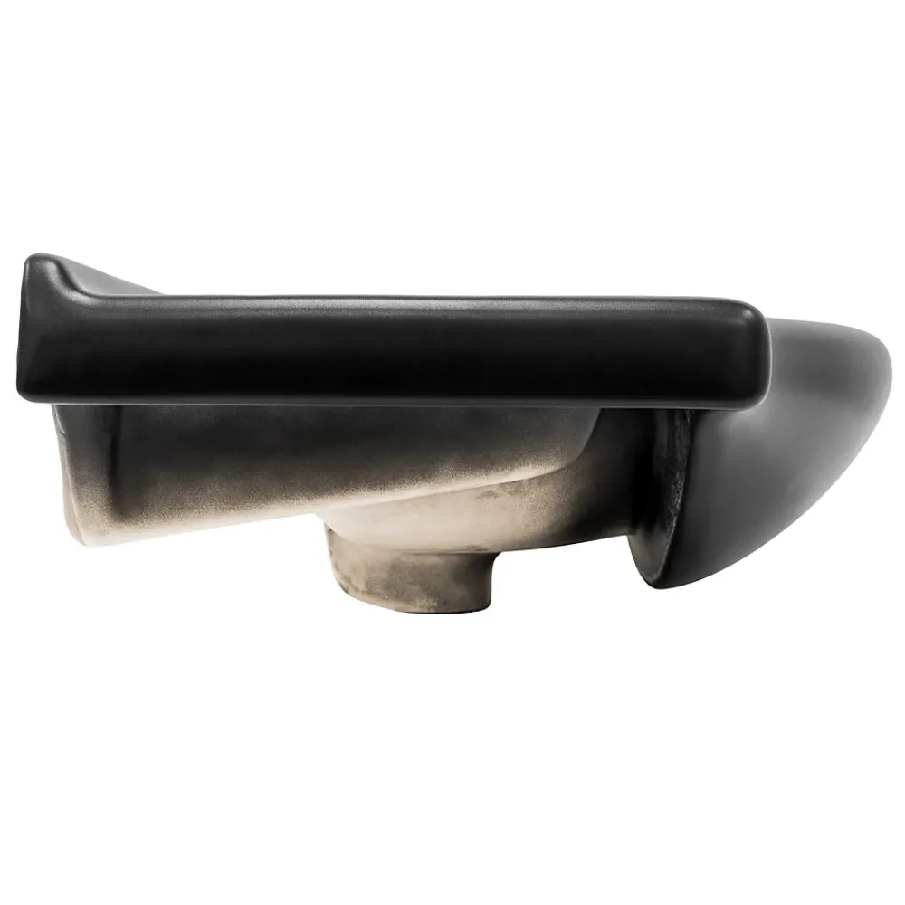 Vasque À Encastrer|Luxebath Lavabo en ceramique noir mat vasque encastre pour salle de bain 870x505x225 mm