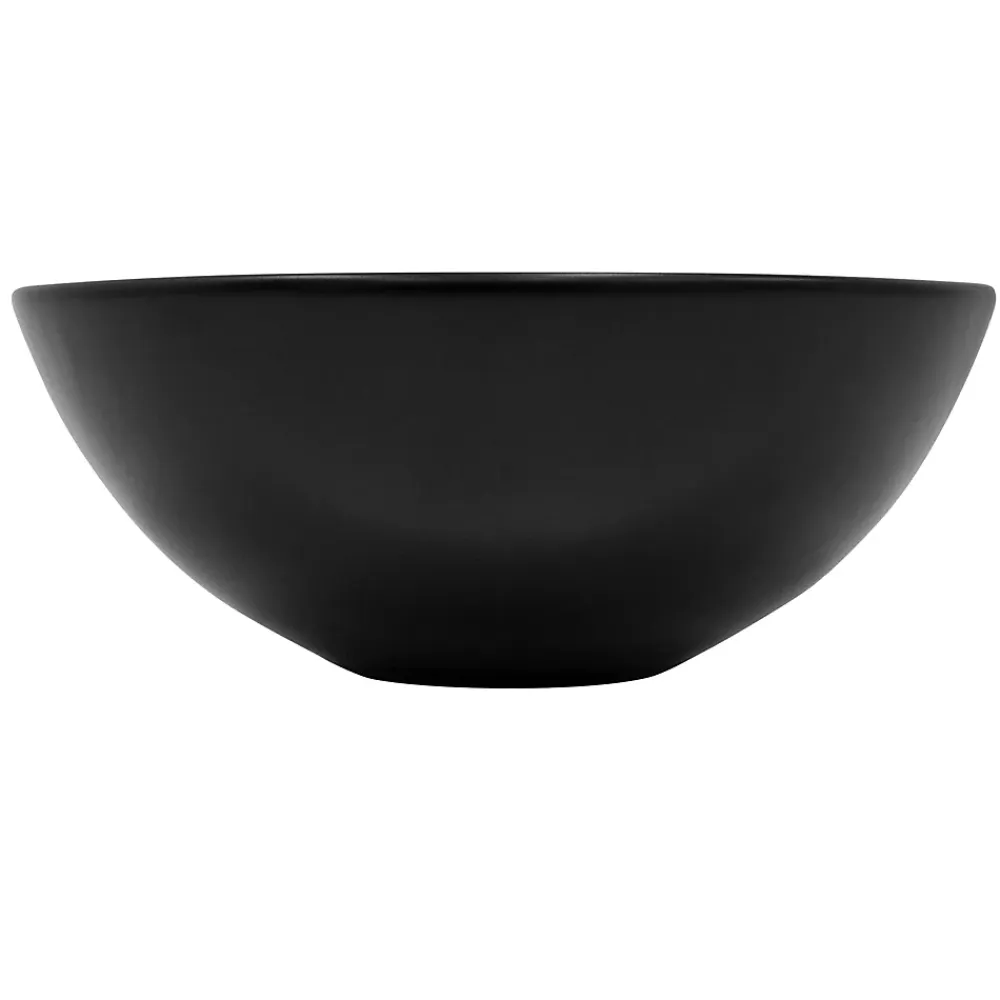 Vasque À Poser|Luxebath Lavabo en ceramique noir mat vasque a poser ronde pour salle de bain 280x150 mm