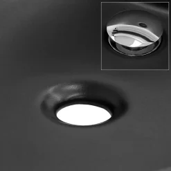 Vasque À Poser|Luxebath Lavabo en ceramique noir mat vasque a poser ronde pour salle de bain 280x150 mm