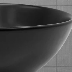 Vasque À Poser|Luxebath Lavabo en ceramique noir mat vasque a poser ronde pour salle de bain 280x150 mm