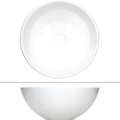 Vasque À Poser|Ml-Design Lavabo en ceramique pour salle de bain lavabo a poser forme ronde 28x11,6 cm