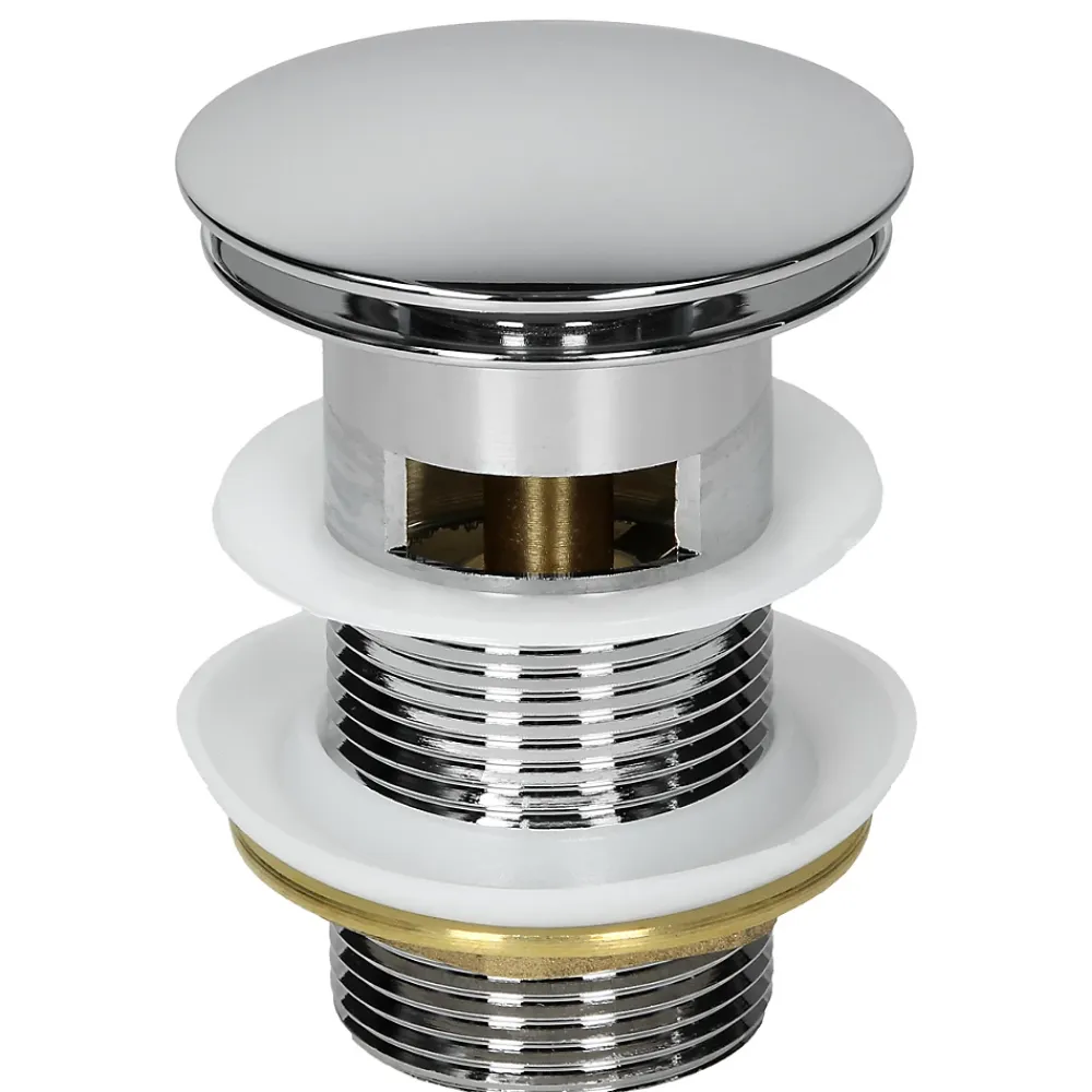 Ml-Design Lavabo en céramique blanc avec garniture de vidage et trop-plein