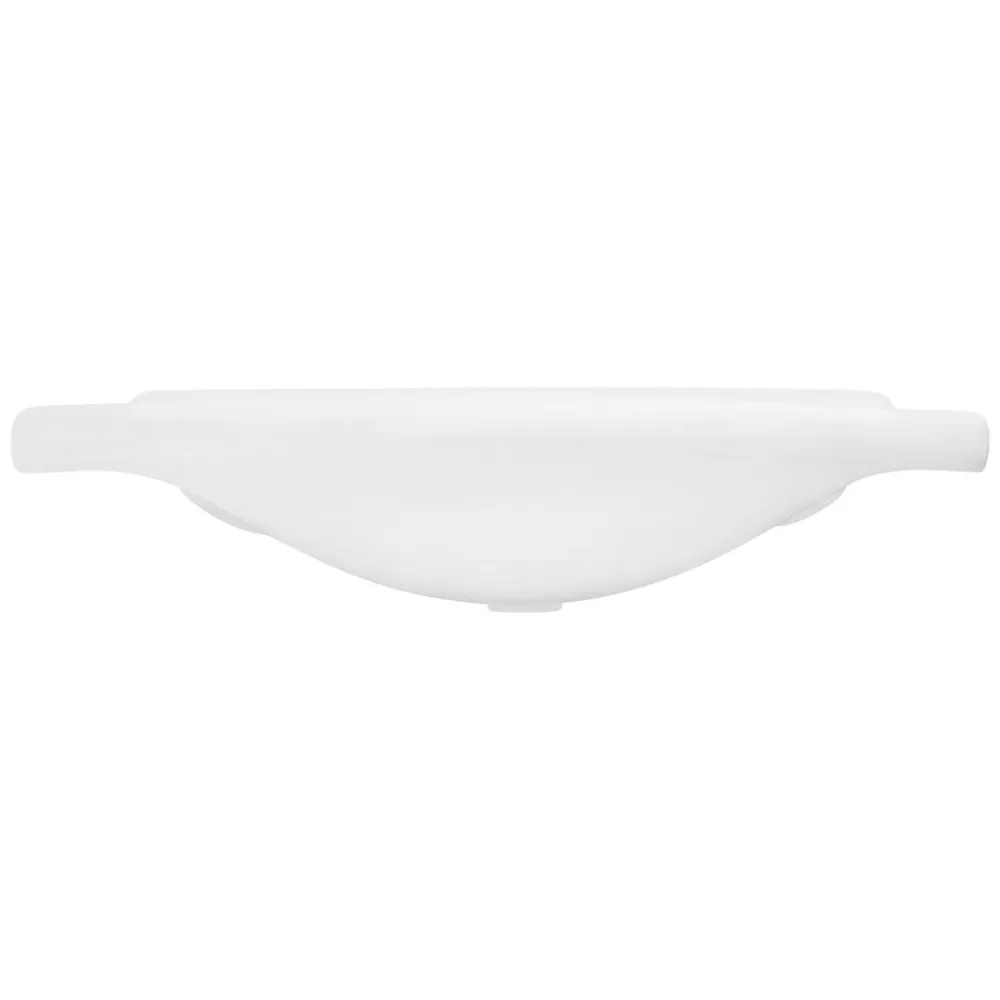 Vasque À Encastrer|Luxebath Lavabo en céramique blanc avec garniture de vidage et trop-plein