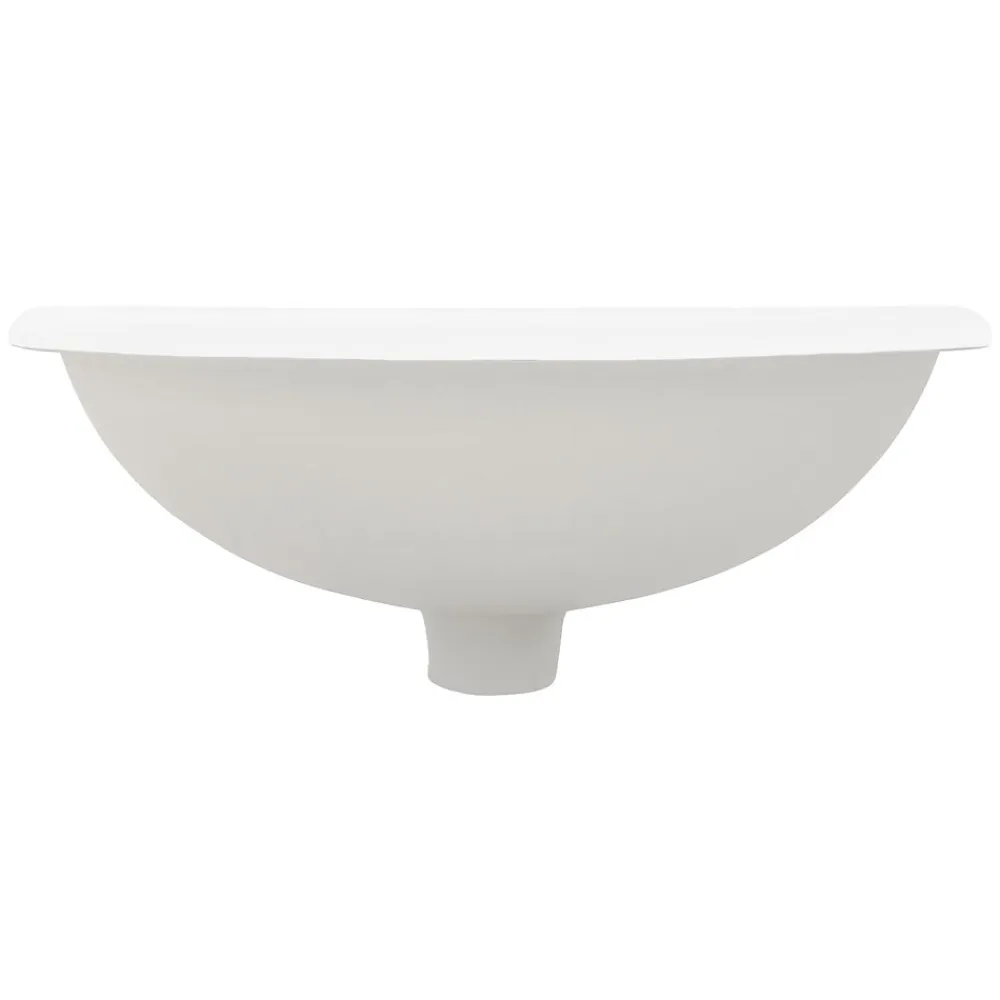 Vasque À Encastrer|Ml-Design Lavabo en céramique blanc avec garniture de vidage et trop-plein