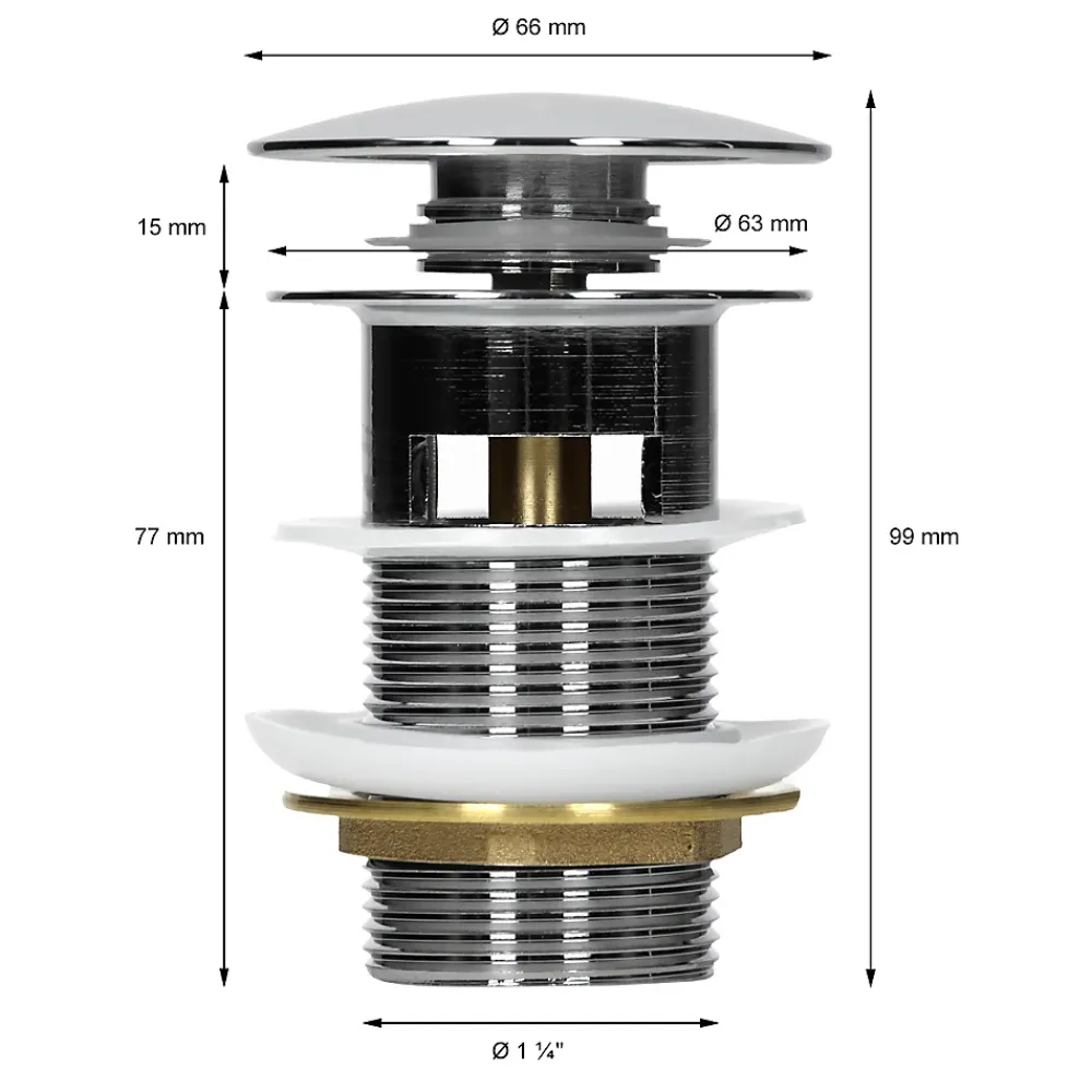ECD Germany Lavabo en céramique blanc avec garniture de vidage vasque encastrer 610x465 mm