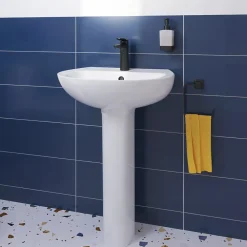 Lavabo|GoodHome Lavabo en céramique blanc brillant l.55,5 x H.19,1 x P.47,2 cm Tasi