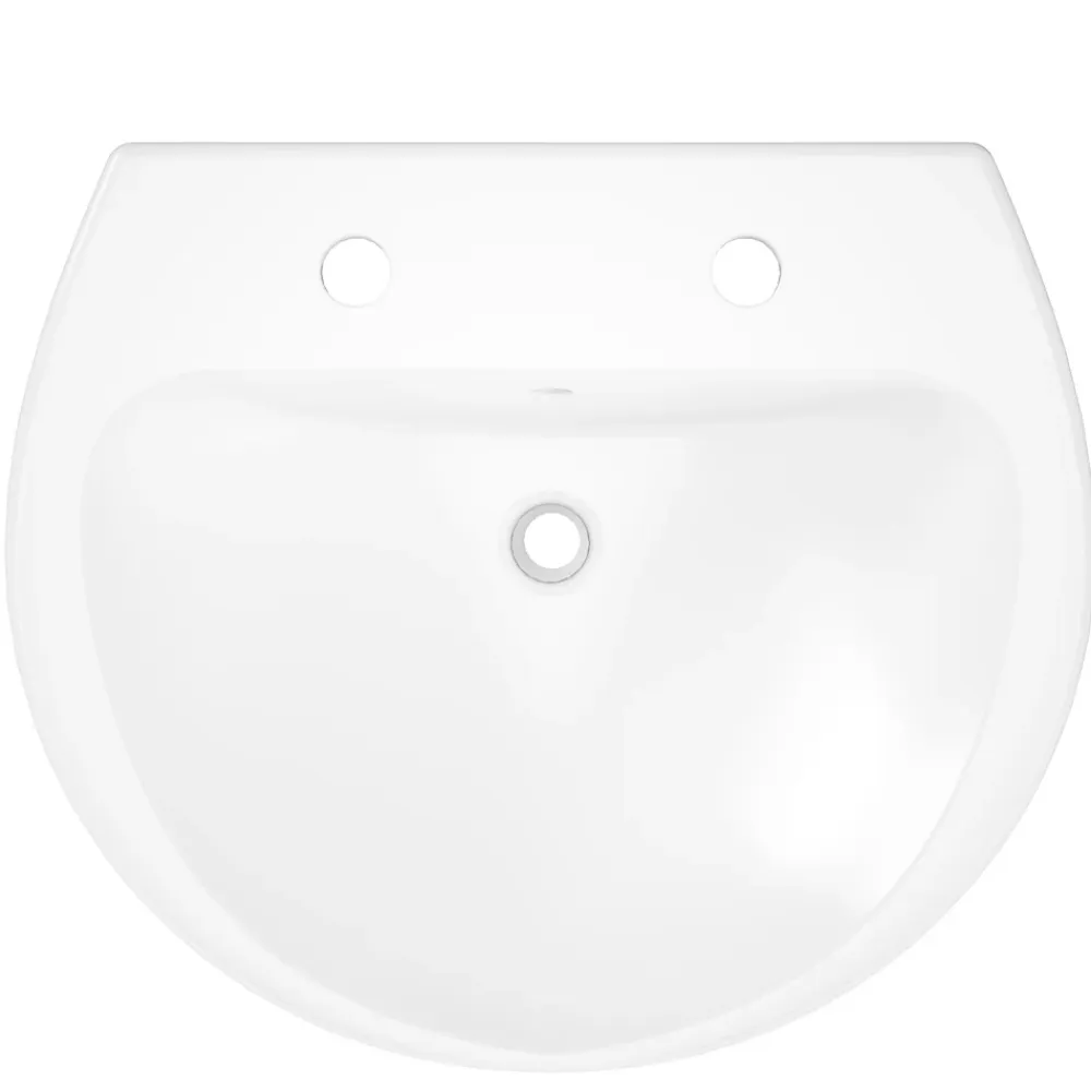 Lavabo|GoodHome Lavabo en céramique, blanc, l.55 cm Cavally