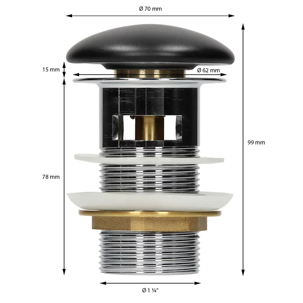 Lavabo|Ml-Design Lavabo en céramique noir lave-mains avec garniture de vidage 590x380x190 mm
