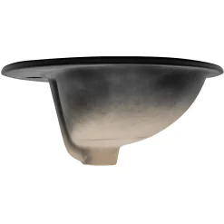 Luxebath Lavabo encastre en céramique noir moderne avec garniture de vidage