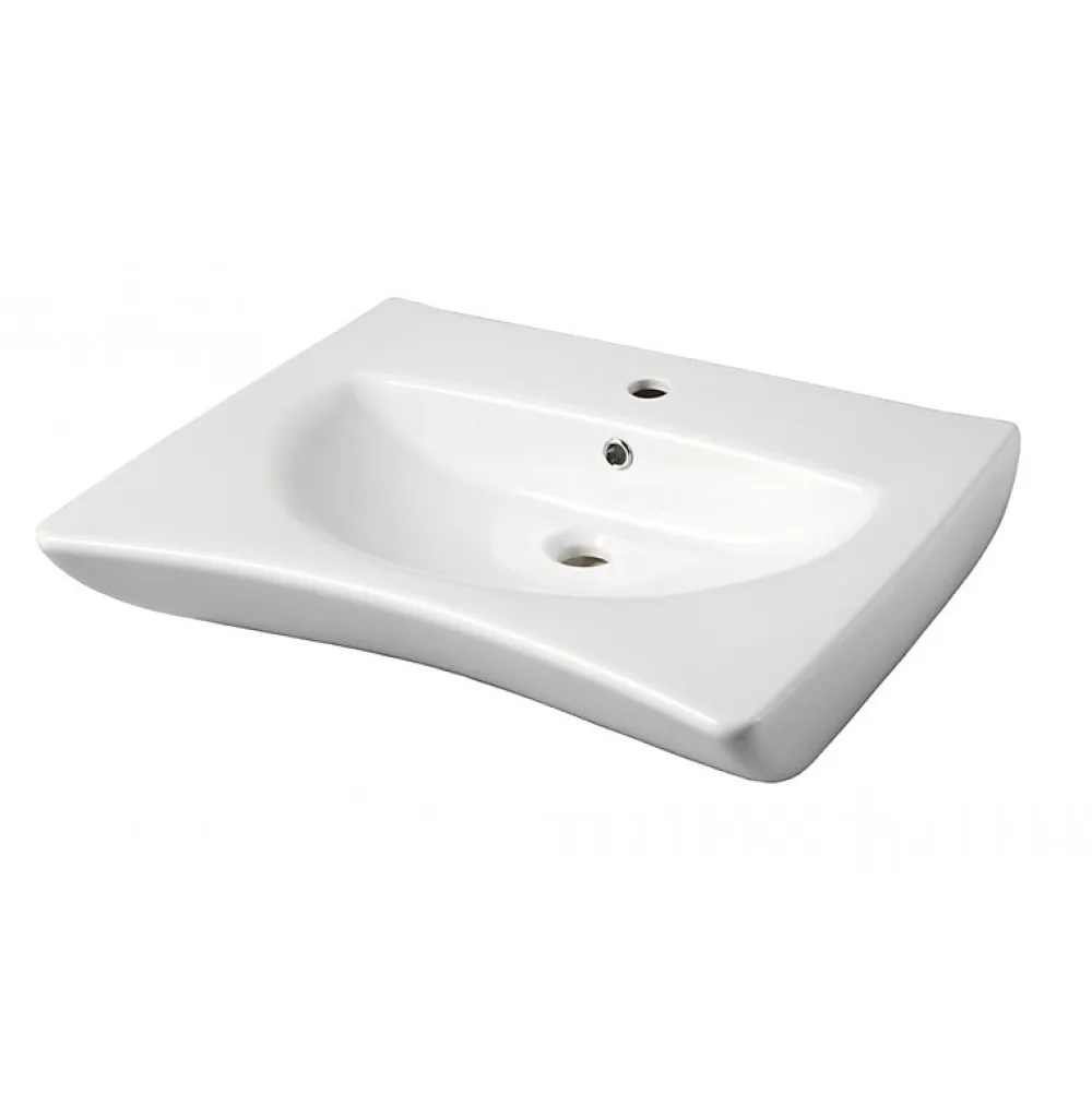 Lavabo|Planète Bain Lavabo ergonomique PMR 66 cm Blanc simple