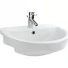 Lavabo|Sanindusa Lavabo mural céramique traditionnelle UrbY 54x46 blanc (robinet et vidage non inclus)