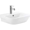 Sanindusa Lavabo mural céramique traditionnelle Look 60x45 blanc (robinet et vidage non inclus)