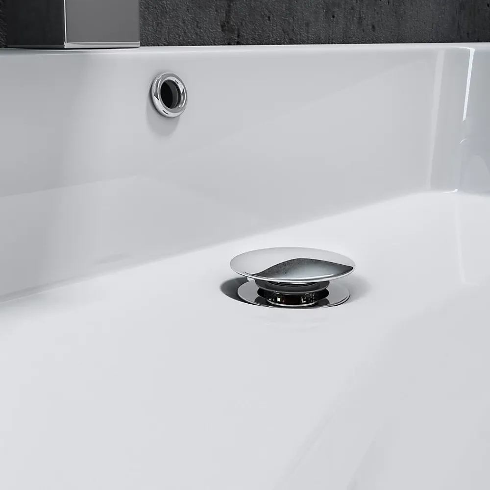 Lavabo|Bernstein Lavabo mural design 122x48x13,5cm en marbre coulé - BS6036 - blanc
