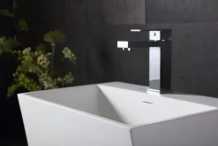 Lavabo|Bernstein Lavabo mural suspendu design 50x35x40cm en fonte minérale - TW18
