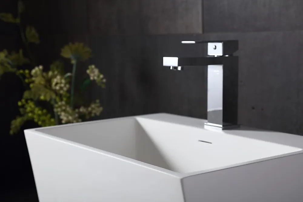 Lavabo|Bernstein Lavabo mural suspendu design 50x35x40cm en fonte minérale - TW18