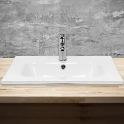Vasque À Encastrer|Ml-Design Lavabo éncastre en ceramique blanc vasque lave-main rectangulaire 610x165x460 mm