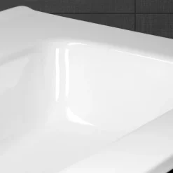 Vasque À Encastrer|Ml-Design Lavabo éncastre en ceramique blanc vasque lave-main rectangulaire 610x165x460 mm