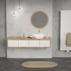 Vasque À Poser|ECD Germany Lavabo ovale en ceramique vasque a poser lave-mains salle de bain 410x330x142mm