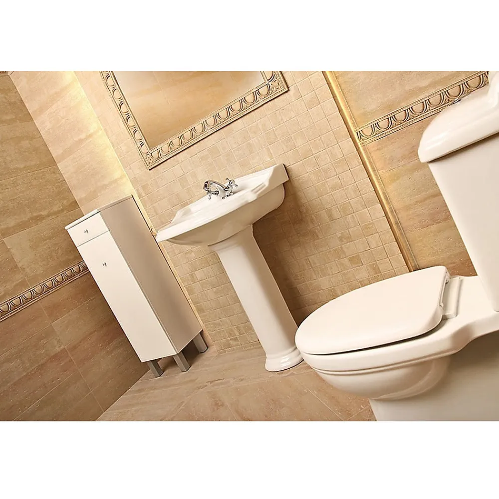 Lavabo|Kerra Lavabo retro sur colonne ABERY 58 cm en ceramique