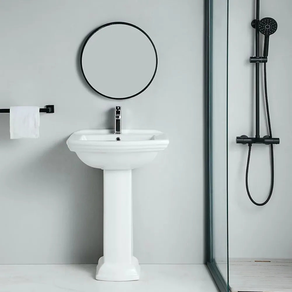 Lavabo|Rogier & Mothes Lavabo retro sur colonne MADRY 60 cm en ceramique