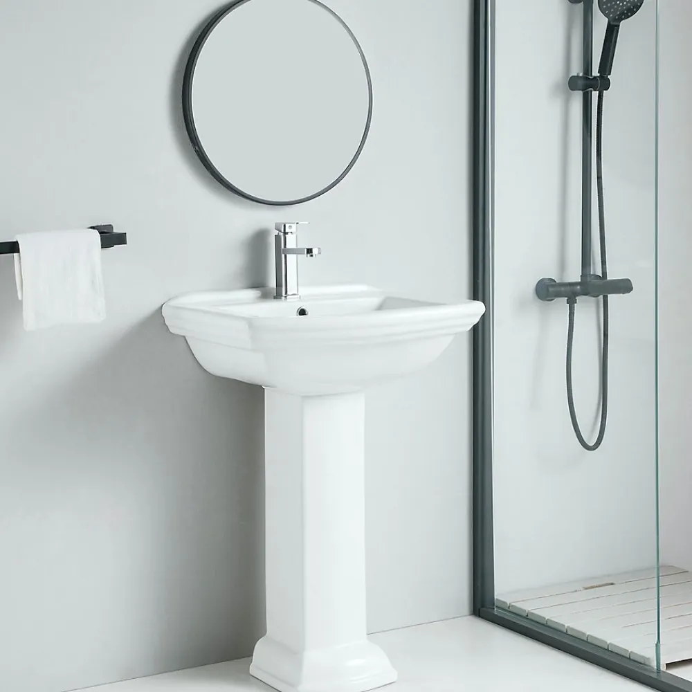Lavabo|Rogier & Mothes Lavabo retro sur colonne MADRY 60 cm en ceramique