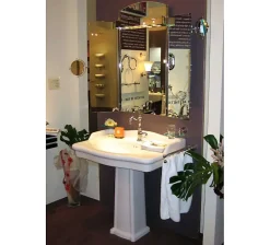 Sarreguemines Lavabo sur colonne Louxor blanc