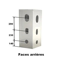 Rue Du Bain Lavabo Totem Angle 45x85 cm - Céramique - Laos