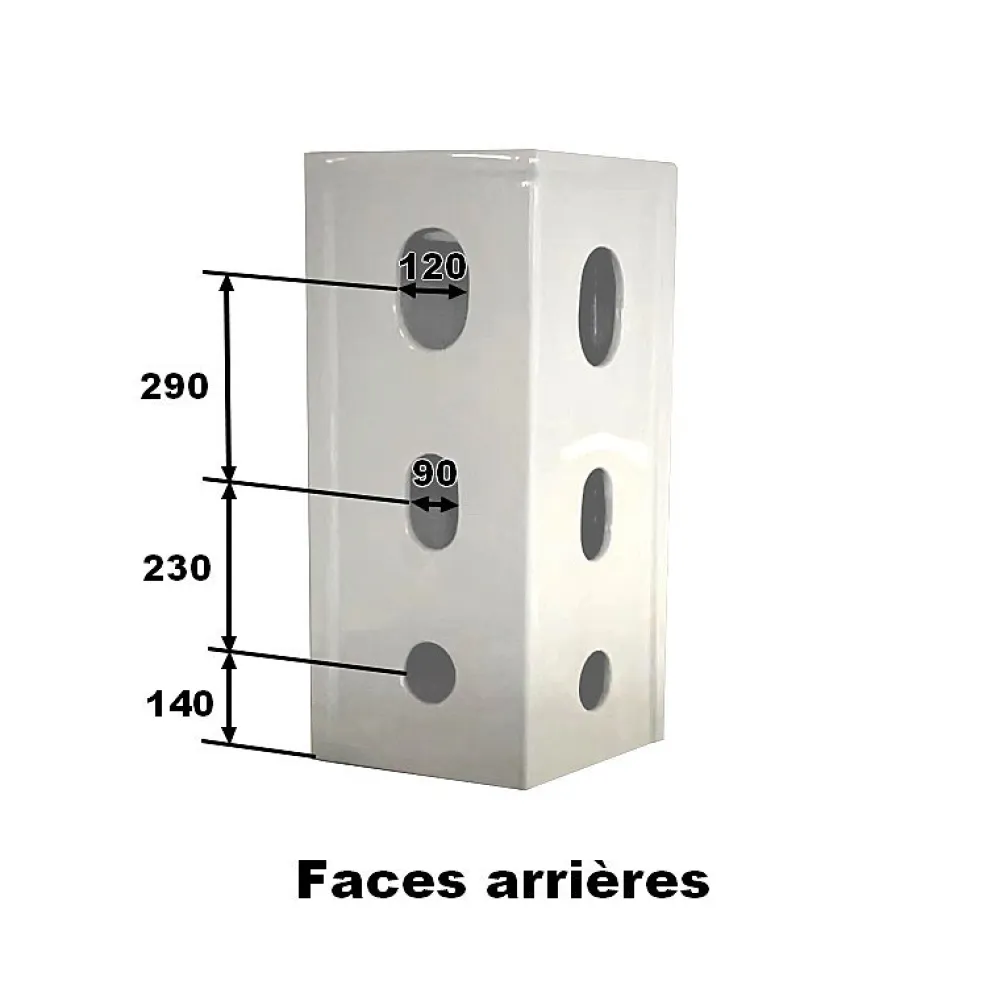 Rue Du Bain Lavabo Totem Angle 45x85 cm - Céramique - Laos