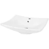 Vasque À Poser|ECD Germany Lavabo vasque à poser / suspendu céramique salle de bain lave-mains 605 x 460 mm
