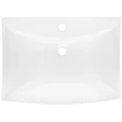 Vasque À Poser|ECD Germany Lavabo vasque à poser / suspendu céramique salle de bain lave-mains 605 x 460 mm