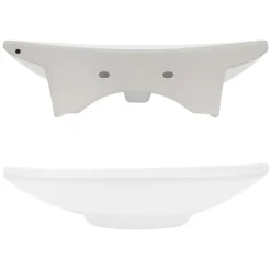Vasque À Poser|ECD Germany Lavabo vasque à poser / suspendu céramique salle de bain lave-mains 605 x 460 mm