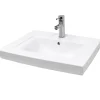 Vasque À Encastrer|ECD Germany Lavabo vasque a encastrer ceramique Evier encastré salle de bain 60x46x16 cm