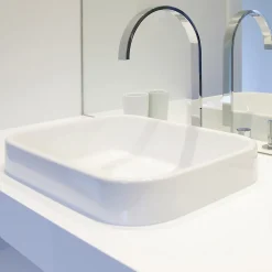 Vasque À Poser|ECD Germany Lavabo vasque a poser ceramique lave-main salle de bain blanc 505 x 395 x 135 mm