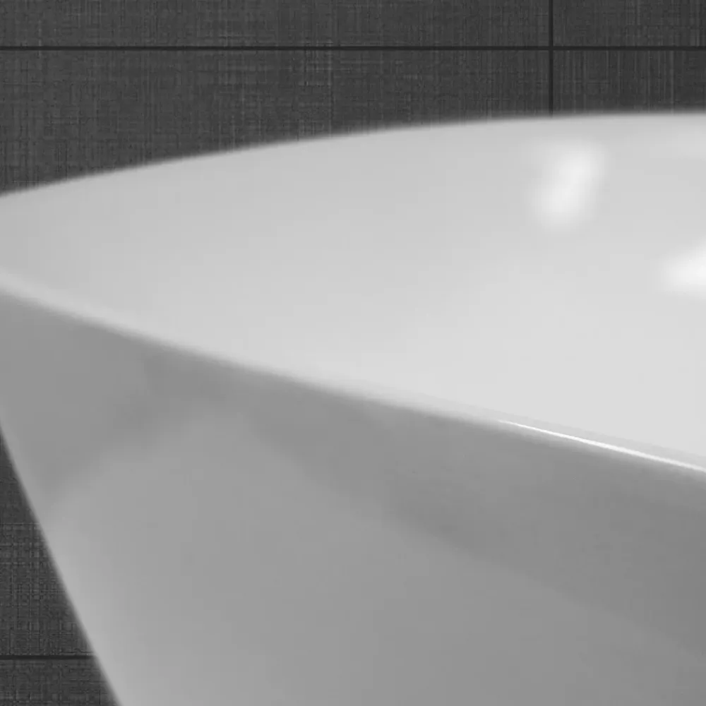 Vasque À Poser|ECD Germany Lavabo vasque a poser en ceramique blanche Evier ovale salle de bain 505x385 mm